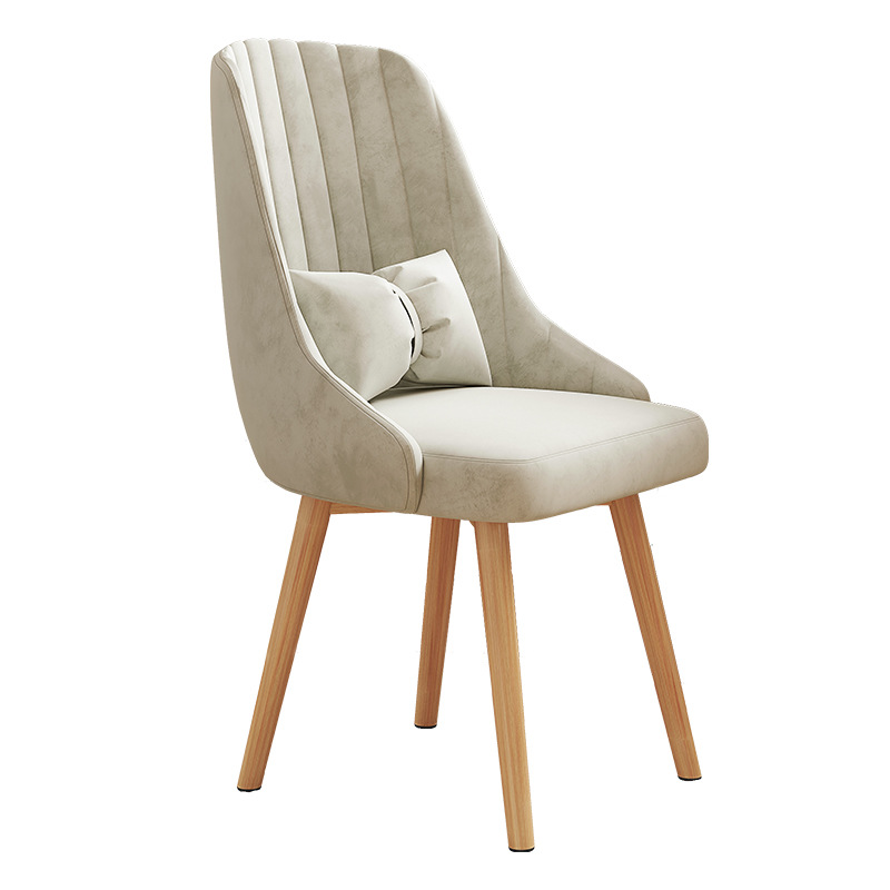 简约实木电脑椅家用学习办公椅学生宿舍椅子女生卧室化妆台靠背椅