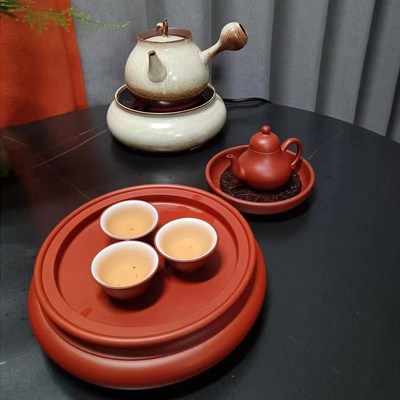 明德园兔壶砂铫壶红陶文创烧水壶煮茶壶日式侧把壶粗陶窑变大容量