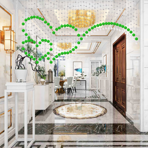 新品珠帘水晶隔断帘客厅屏风门帘窗帘成品阳台鞋柜线帘子装饰挂帘