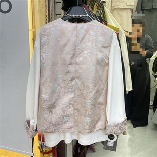 粉色新中式背心马甲女早春新款高级感国风盘扣圆领休闲上衣两件套