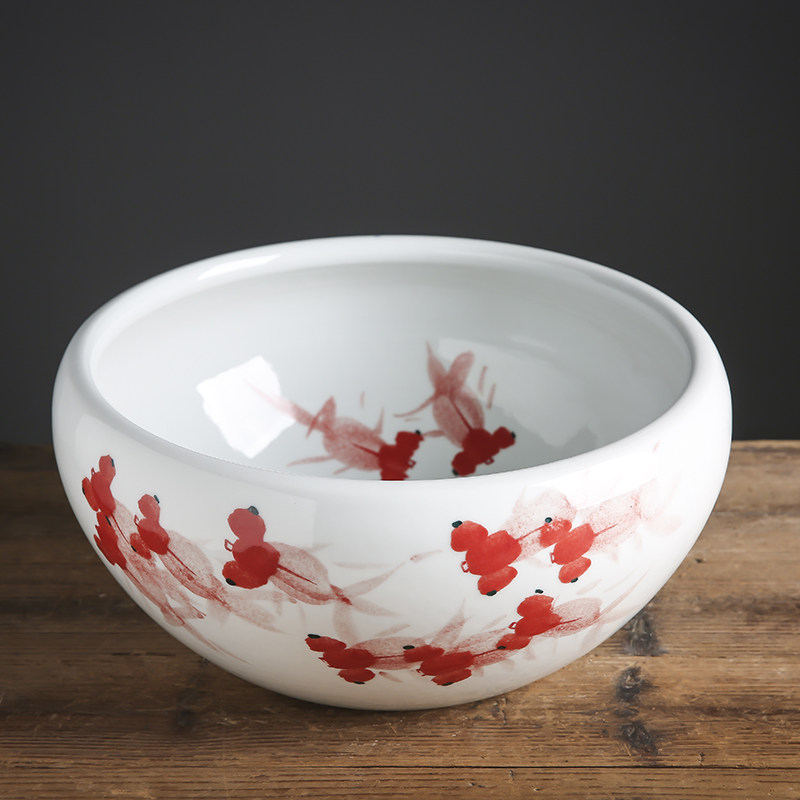 陶瓷鱼缸养金鱼盆乌龟缸花草桌面创意盆家用客厅办公室大号收纳盆,宠物/宠物食品及用品,桌面缸,淘宝优惠券,粉丝福利购,淘宝优惠卷