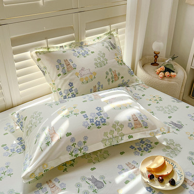 纯棉枕套一对装100全棉40x60单人48x74枕头套加大50x80枕芯套单个