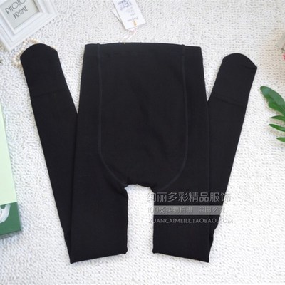 包邮 宝韵6957加大富姐裤中厚秋冬加绒踩脚打底一体连裤袜5XL肤色