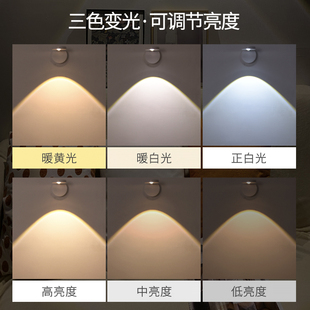 充电壁灯家用客厅卧室床头电视背景墙免接线免布线免打孔无线射灯