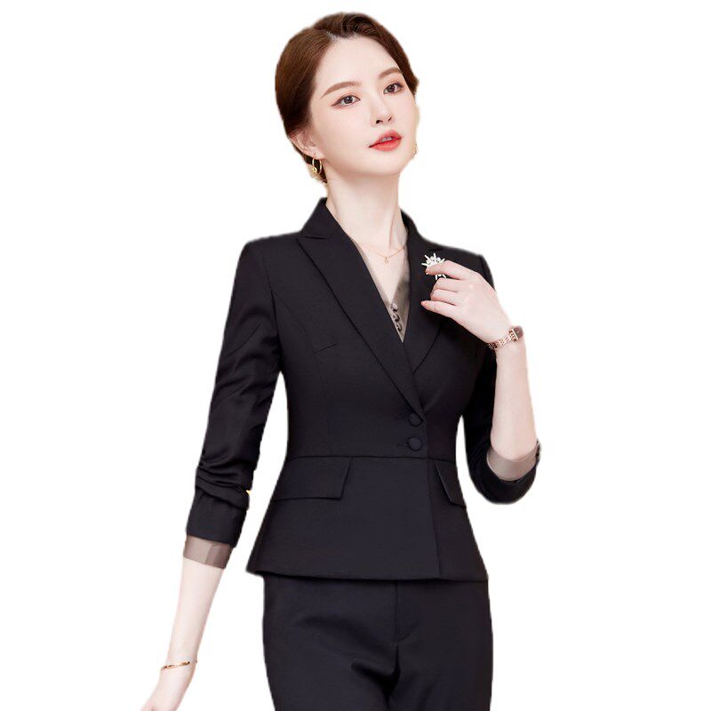 西装套装女高级感正装新款公司春秋气质收腰美容师行政职业工作服