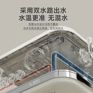 grossag冰块制冰机家用小型饮水一体机即热式饮水机全自动直饮机