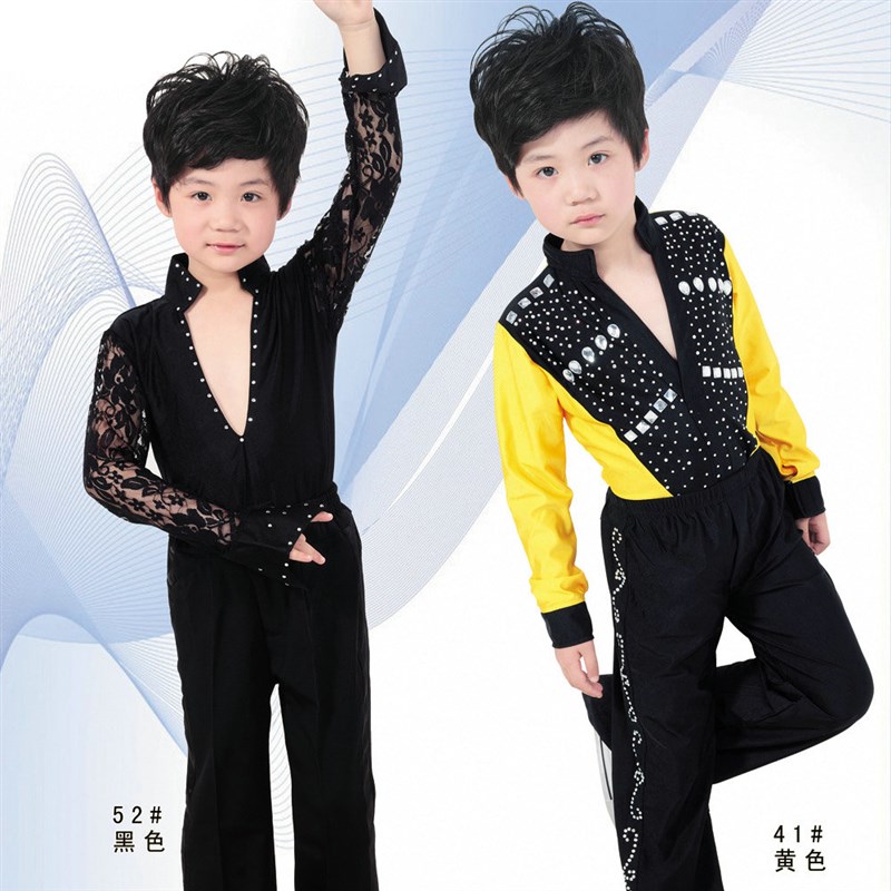 2024新款男童拉丁舞服儿童演出服少儿拉丁服舞台表演服比赛舞蹈服