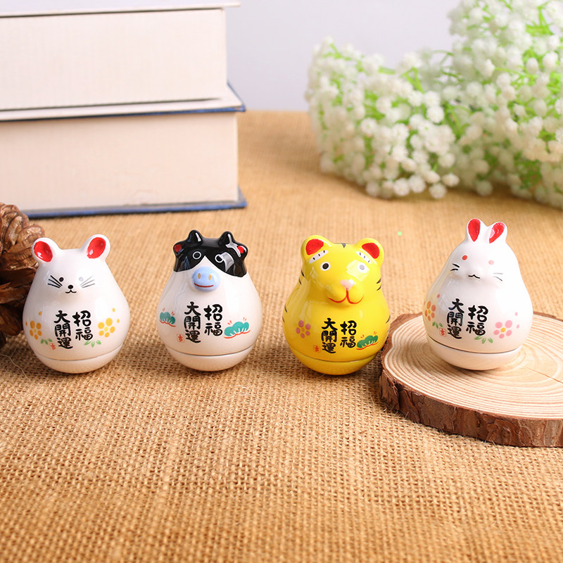 陶瓷不倒翁十二12生肖全套招财摆件兔车内饰品摆件套装吉祥装饰品,家居饰品,装饰摆件,淘宝优惠券,粉丝福利购,淘宝优惠卷