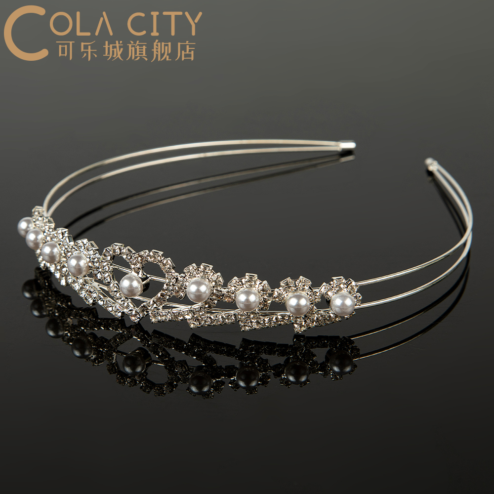 女童皇冠头饰儿童韩式高档水晶王冠生日礼物公主宝宝发夹发卡发饰