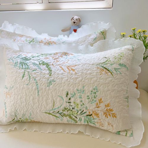 全棉加厚夹棉纯棉枕套一对装40x60唯莎48x74枕头套加大50x80枕套