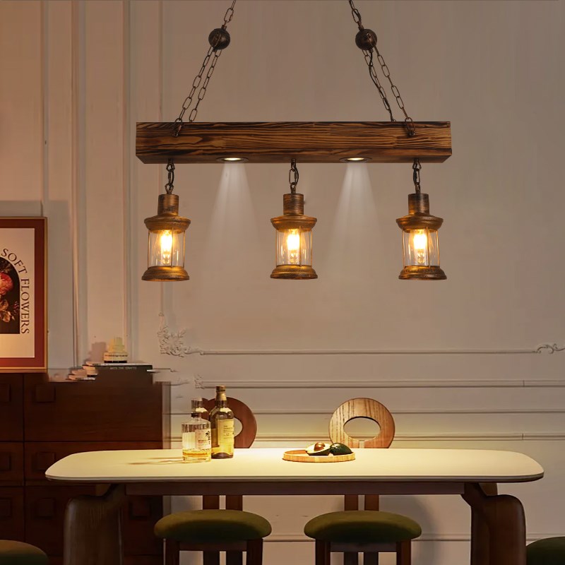 复古工业风餐厅咖啡店吊灯创意美式餐桌茶室收银台灯酒馆吧台射灯