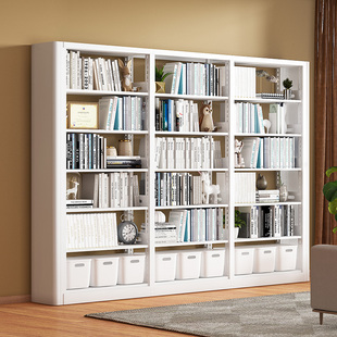 家用图书馆钢制书架落地置物架儿童书柜绘本架客厅简约铁艺储物架