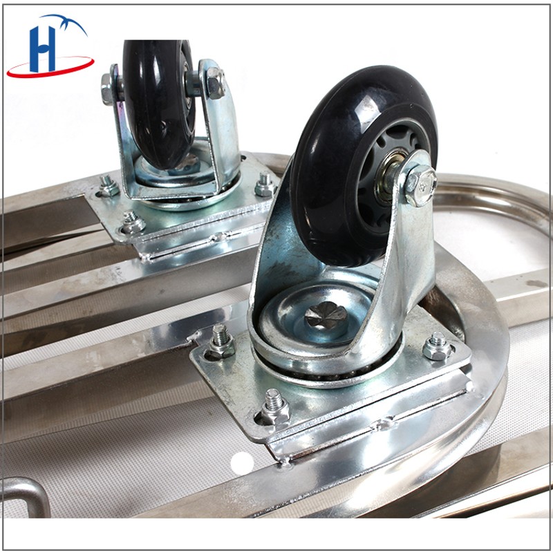 包邮四轮万向不锈钢折叠行李车大购物车手推车搬运车拉货车载重王