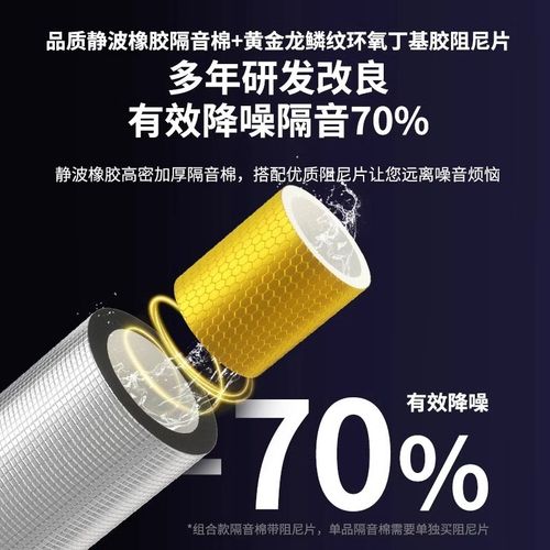 包下水管道隔音棉卫生间下水道超强消音吸音棉阻尼片加自粘110型