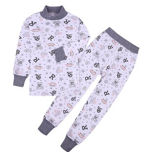 学生少年针织线衣中高领 常规儿童内衣长袖 纯棉男女童秋裤 秋衣套装