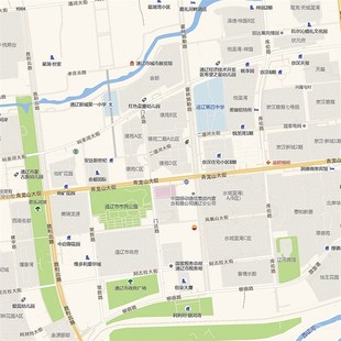 2024新款通辽市城区地图办公室挂图高清防水墙壁装饰实物推荐定制