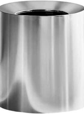 livingbank银色太空电镀垃圾桶家用卧室办公室纸篓复古时髦收纳桶