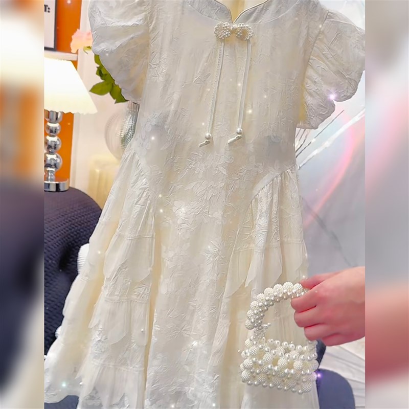 女童连衣裙夏装2024新款儿童国风旗袍裙女孩新中式礼服夏季公主裙