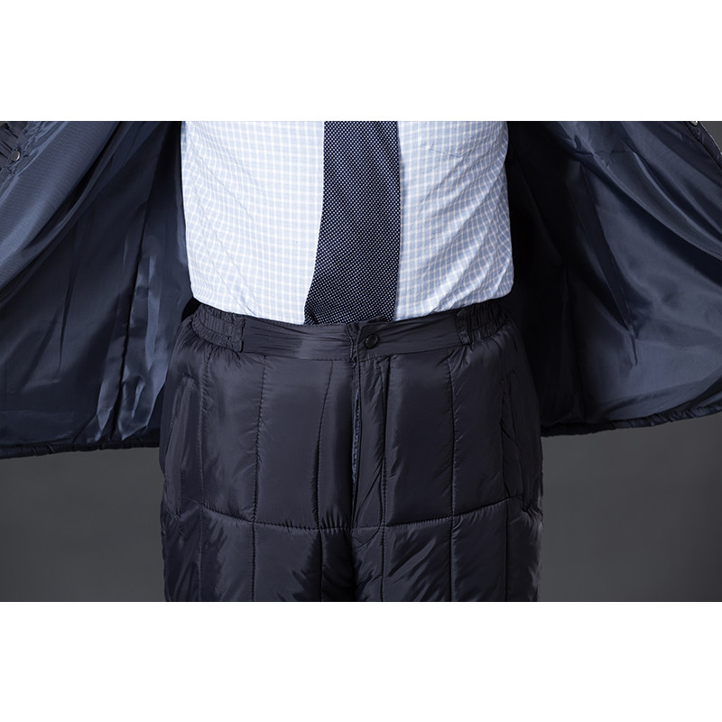 冬中老年男装休闲小棉衣爸爸加厚保暖长袖加裤子内胆套装老人棉服