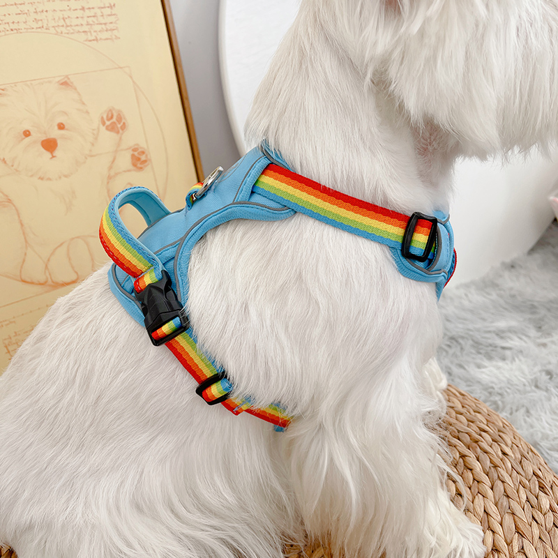 狗狗牵引绳猫咪防挣脱猫绳泰迪遛猫宠物背心式幼犬比熊胸背带外出