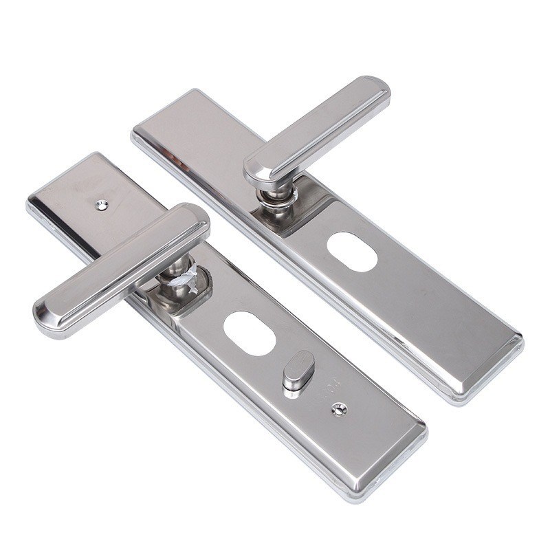 不锈钢防盗门锁锁进户门拉手多功能门把手通用型面板双簧执手锁