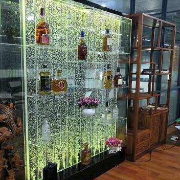 o定制酒柜流水水幕墙装饰玄关隔断大型背景客厅鱼缸屏风气泡摆.1.