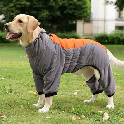 狗狗牵引衣服秋冬装大型犬拉布拉多金毛幼犬加厚加绒冬季保暖棉衣