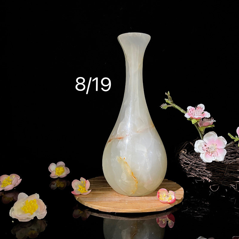 天然玉石花瓶供台观音摆件供奉玉净瓶轻奢家居书房玄关桌面小瓶,家居饰品,花瓶,淘宝优惠券,粉丝福利购,淘宝优惠卷