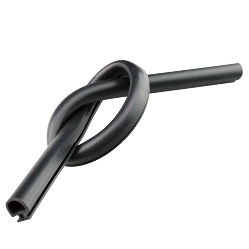 50型铝合金门窗密封条平开彩铝窗隔音条平底卡式硅橡胶防水胶条