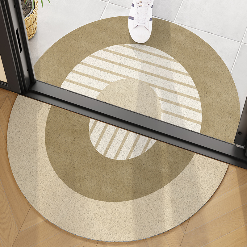 侘寂风半圆丝圈地垫入户门地垫组合进门门口脚垫耐脏地毯玄关门垫