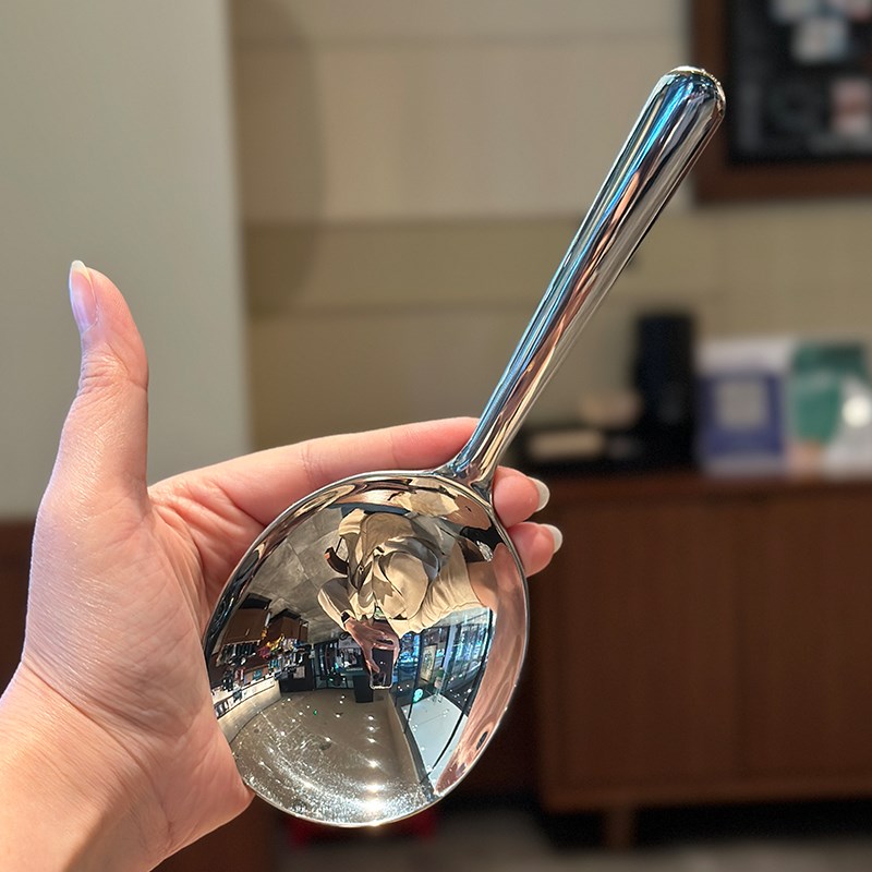 大头分餐勺!出口不锈钢1810分汤勺分菜分餐铲勺漏勺捞网短柄勺子