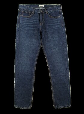 02*0984/X503*牛仔裤男欧版怀旧复古老爹蓝牛色修身小脚KHCO包邮