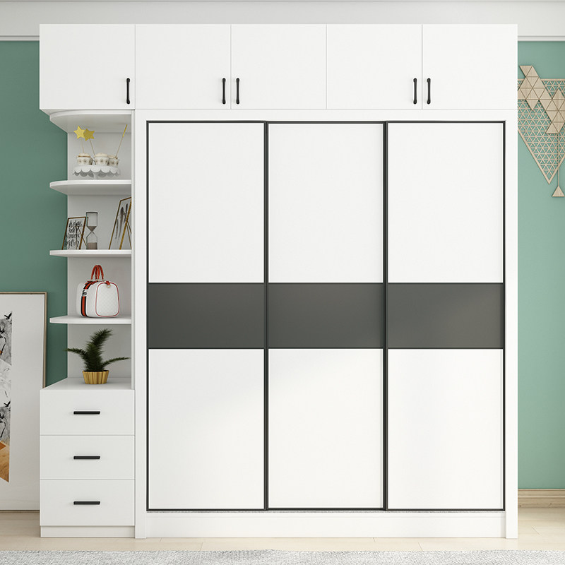 定做衣柜卧室经济型小户型北欧衣橱实木简易推拉移门组装儿童柜子,住宅家具,独立衣柜,淘宝优惠券,粉丝福利购,淘宝优惠卷