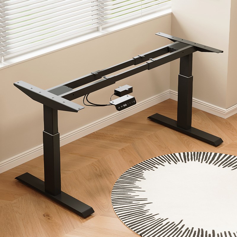 智能电动升降桌腿配件双横梁双电机办公桌游戏电竞电脑桌支架脚架