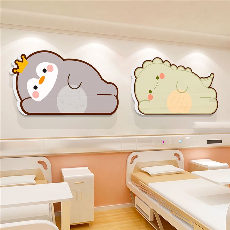 儿童医院文化贴纸挂画护士站工作台墙面装饰病房诊所科室背景布置