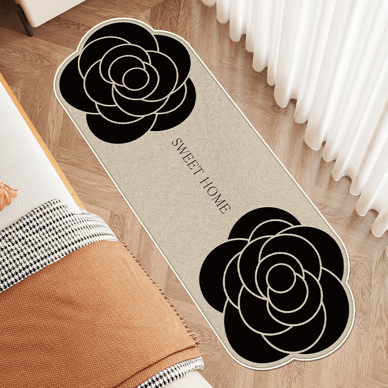 长条卧室床边毯家用少女房间地毯客厅简约毛绒加厚飘窗垫窗台垫子