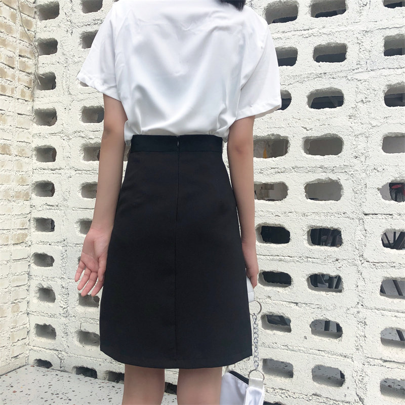 大码半身裙女遮胯显瘦a字包臀裙胖mm百搭西装高腰职业工装裙200斤