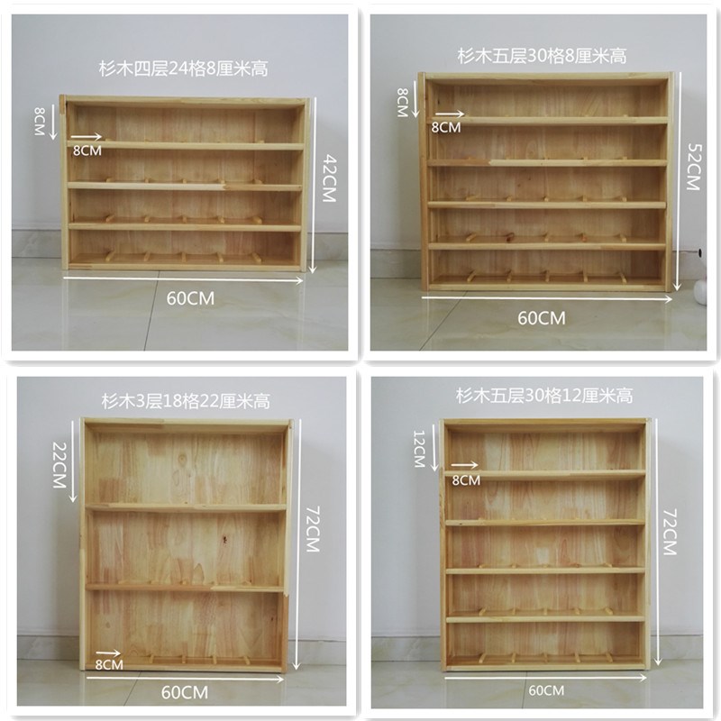 幼儿园木质茶杯架环保实木宝宝水杯集中放置带门收纳柜落地可挂壁