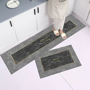 厨房地垫防滑防油污脚垫家用免洗可裁剪高级垫子耐脏加厚吸水地毯