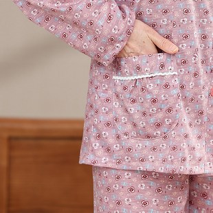 长袖 老太太套装 2024新款 女款 奶奶夏季 中老年人妈妈睡衣女士春秋款