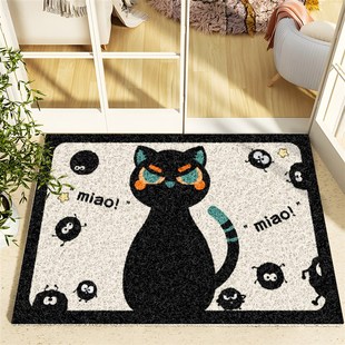 入户门地垫丝圈可裁剪防滑除尘垫卡通蹭土脚垫子加厚门口进门地毯