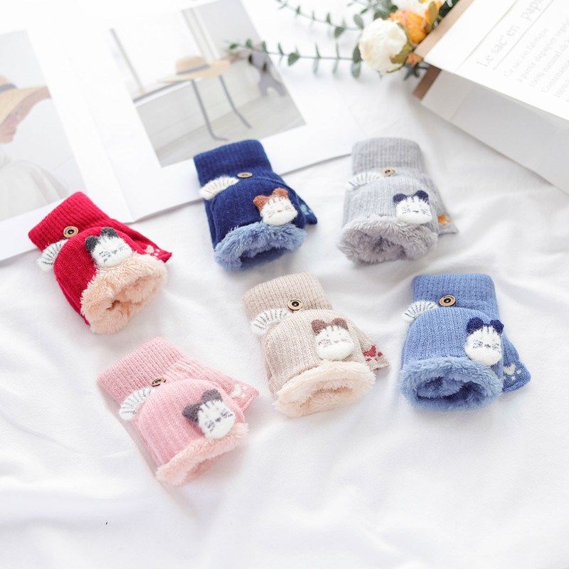 宝宝手套冬季可爱女童冬天小孩儿童保暖翻盖半指手套男童2-4-7岁,童装/婴儿装/亲子装,手套,淘宝优惠券,粉丝福利购,淘宝优惠卷