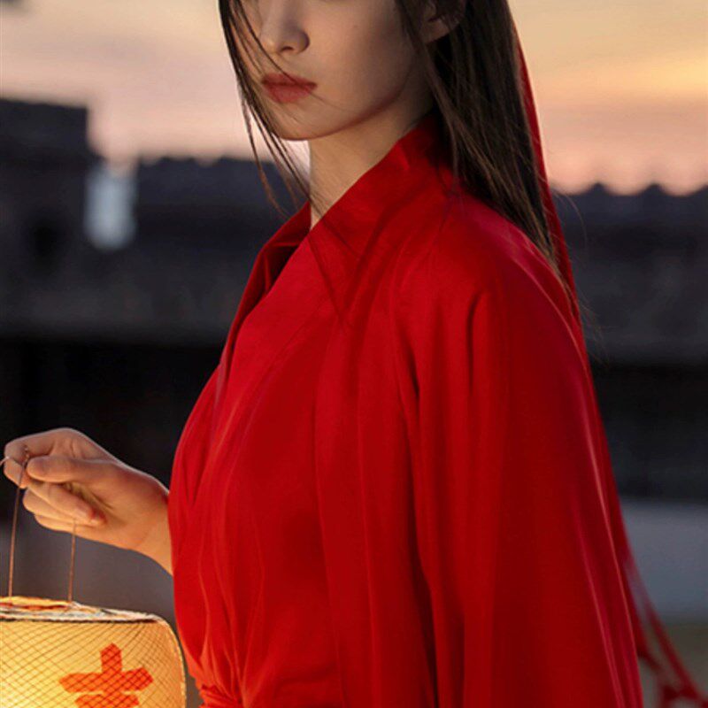 红色嫁衣汉服婚服女魏晋武侠古装仙气古风飘逸中国风古典舞蹈演出