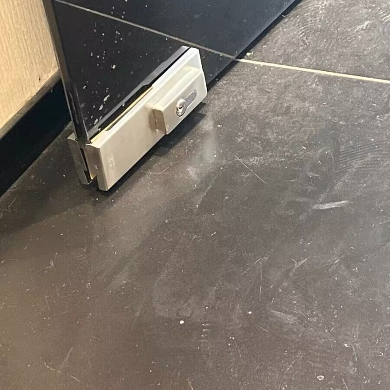 无框门玻璃门地锁商铺大门办公室地弹簧门锁夹门夹钢化门地插销锁