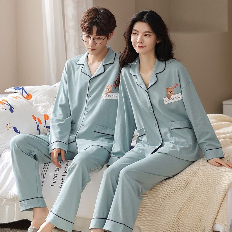2024情侣睡衣春秋季女款纯棉睡衣/家居服套装