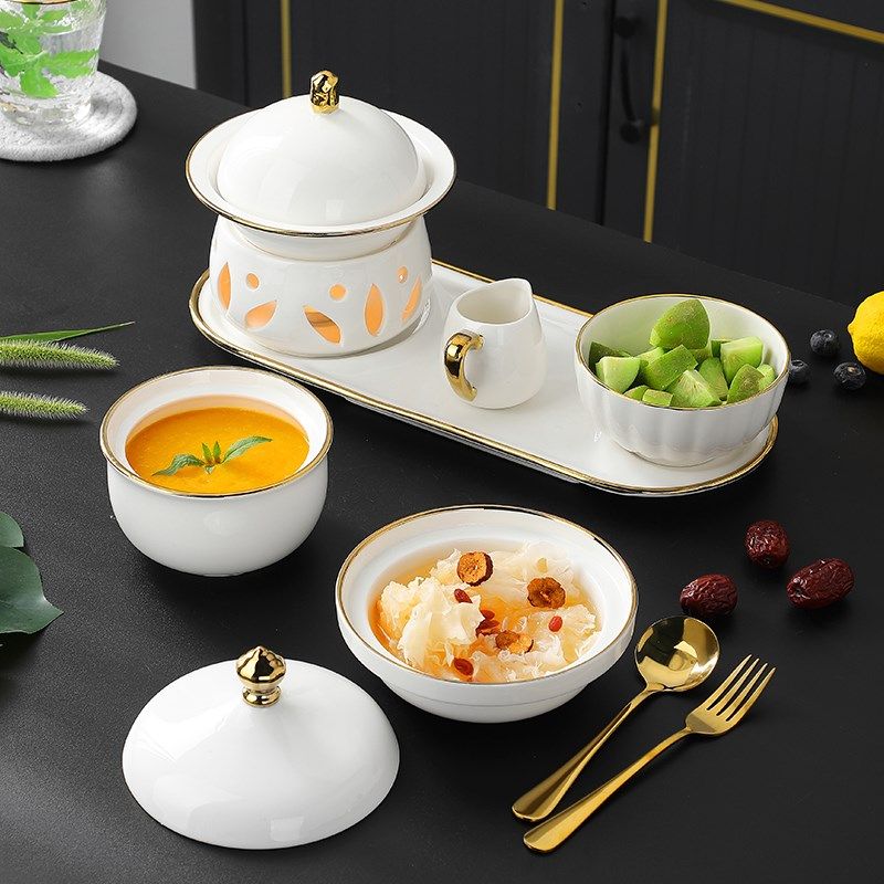 美容院养生粥碗银耳汤碗点心碗燕窝碗甜品碗轻奢中式糖水碗甜点碗