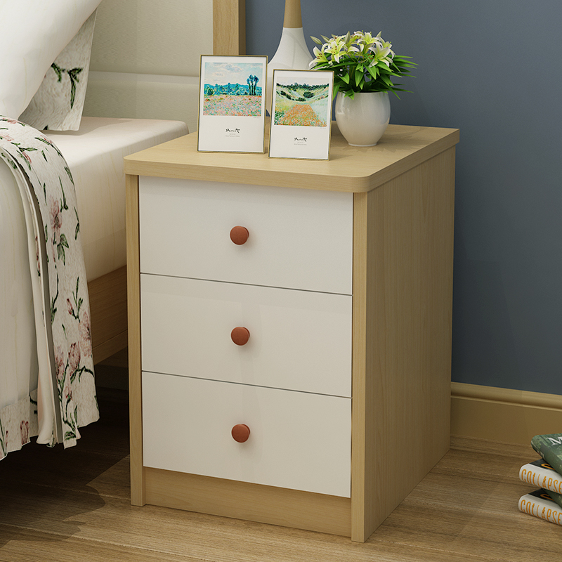 小床头柜25/30/35/40cm 迷你简约卧室小户型带锁白色超窄小床头柜