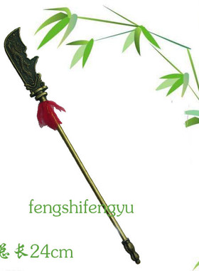 关公像佩刀,迷你关公刀 关羽像佩刀,办公装饰摆件 不锈钢