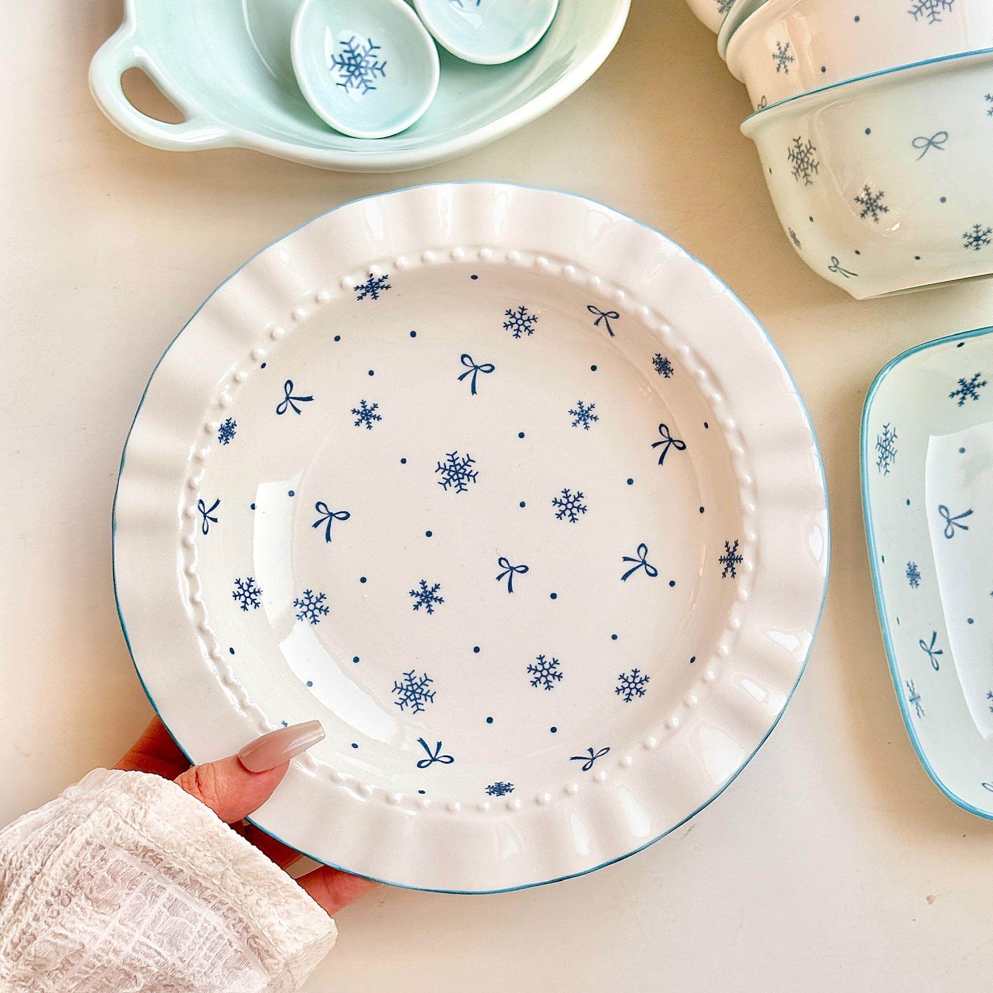 家用陶瓷菜盘餐具二人食可爱碗具套装漂亮碗盘碗碟套装一人食盘子