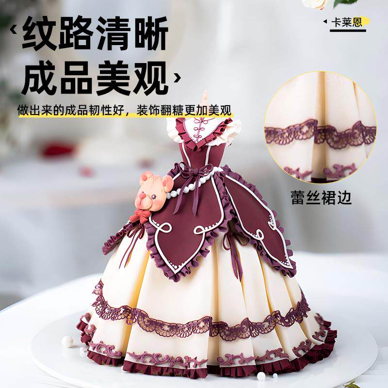 翻糖蕾丝复古婚礼花边硅胶模具蛋糕装饰宫廷蕾丝垫花纹巧克力围边